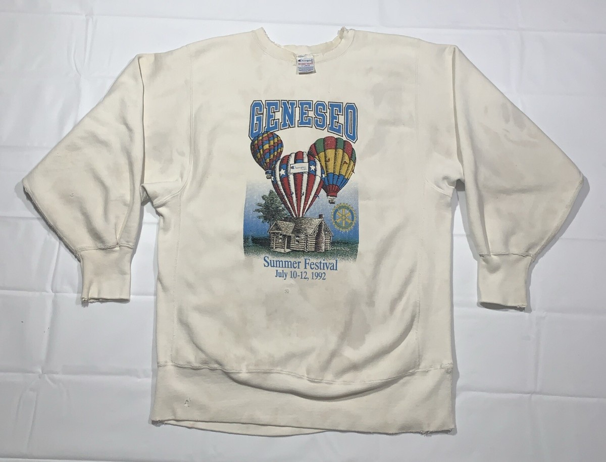 Vintage 90s Champion Reverse Weave GENESEO NY Sweatshirt XL