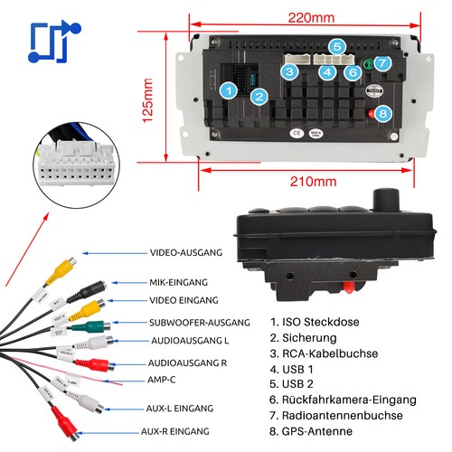 Android 13 Autoradio Carplay GPS NAVI Für Mercedes C/SLK/G Klasse W203 W209 W639 - Bild 15 von 18