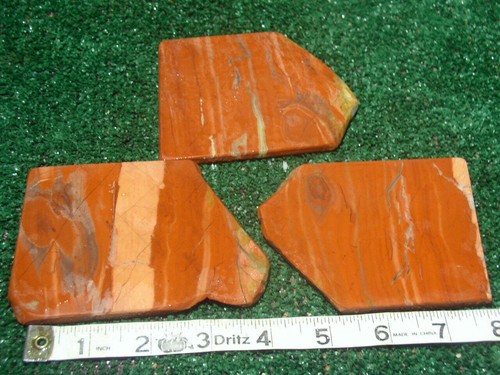 3 FARBSTEINPLATTEN 411 Gramm lapidar geschliffen grob LB - Bild 2 von 3