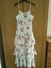BNWT Fashion Union Floral Tiered Ruffle Maxi Dress - size 12 Summer/Holiday