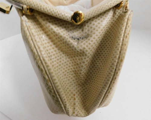 Borsa a tracolla pochette Judith Leiber beige pelle Karung rosa quarzo - Foto 10 di 11