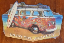 Open Road VW Enjoy The Journey Metal Sign 15” X 23” Man Cave Peace 60’s