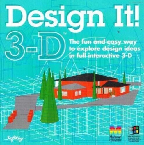 ⭐ DESIGN IT 3-D 3D - WINDOWS PC / APPLE MAC CD 1995 ⭐ - Picture 1 of 1