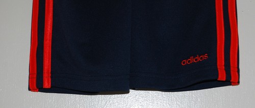 NWT Adidas Little Boys Navy Blue & Orange 3-Stripe Sport Shorts sz 5 - Picture 3 of 7