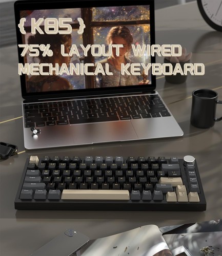 ATTACK SHARK K85 75% Mechanische Gaming-Tastatur, einstellbare Reaktion, TKL RGB - Bild 9 von 33