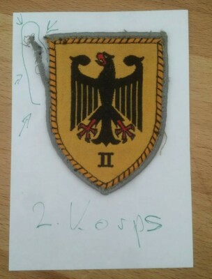 BRD g244 Bundeswehr Verbandsabzeichen II Korps Offizier Sammeln & Seltenes