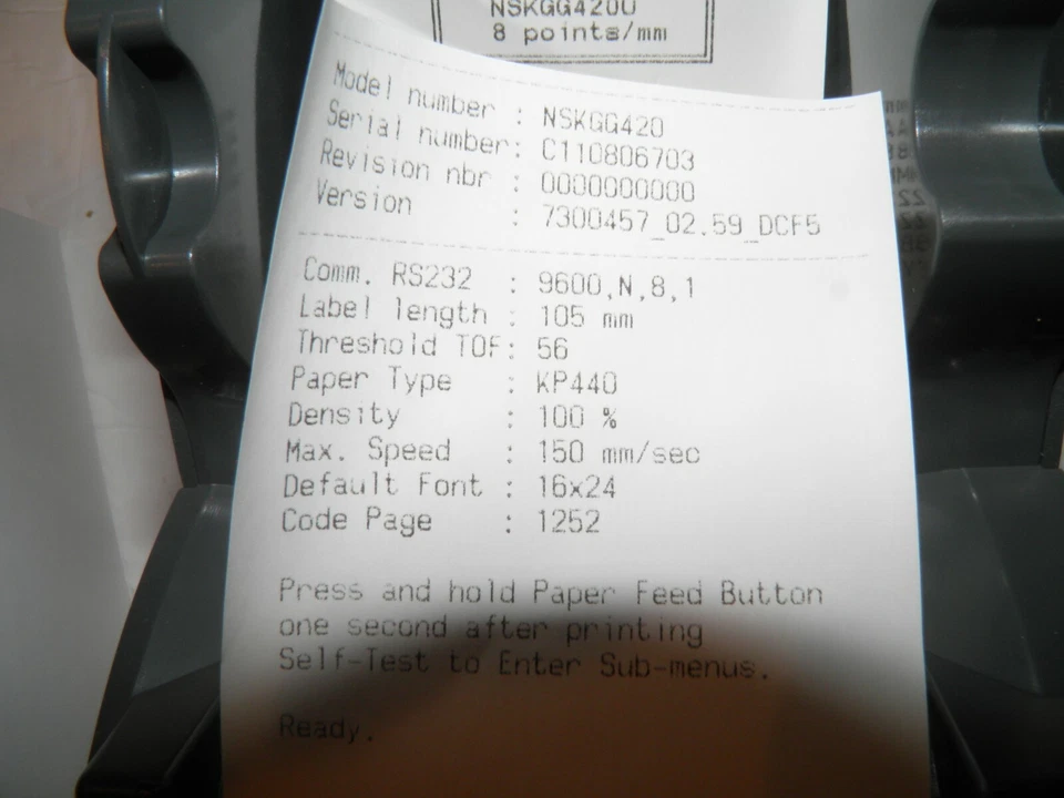 Axiohm A711 Thermal Label Receipt Printer SKGG420U DB9 Serial or USB SKGG Series - Image 3 of 4