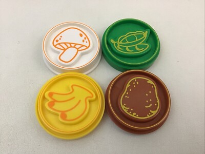 VTech Chomp and Count Dino Dinosaur Replacement Food Coins 4pcs Lot M
