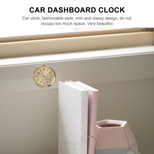 Mini reloj automotriz de cuarzo tablero de instrumentos de coche reloj adhesivo para tablero de coche - Imagen 7 de 11