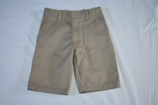 Eddie Bauer School Uniform Khaki Twill Shorts Size 10 Adjustable Waist