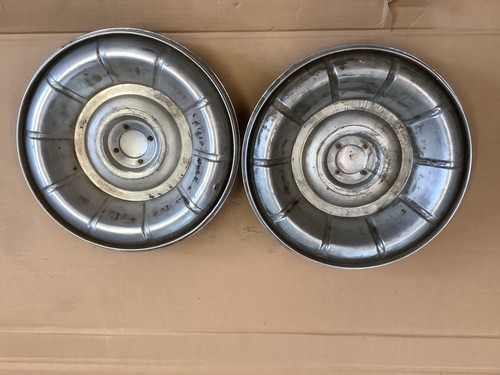 1956-1958 Corvette Original Hub Cap 2 Hubcaps Wheel Cover w/ Spinners OEM C1 GM - Picture 4 of 4