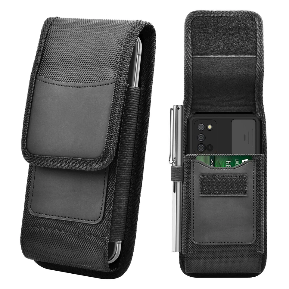 Cell Phone Holster Pouch Wallet Rugged Case With Belt Clip For iPhone Samsung US - Image 3 of 4