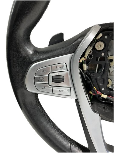 2016 BMW 750i STEERING WHEEL W/ SWITCH BUTTONS BLACK LEATHER 6873930 OEM - Picture 3 of 16