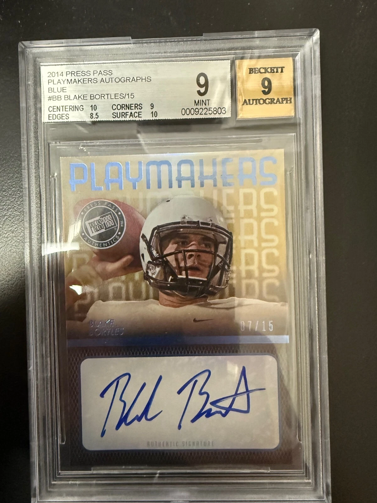 Blake Bortles Press Pass Showbound Class of 2014 Signatures #BB Blue