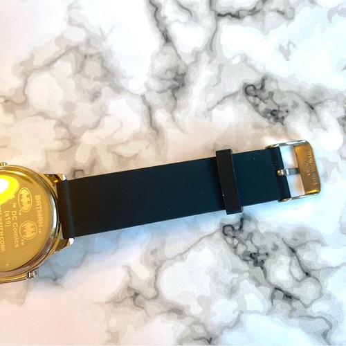 Unisex DC Comics Batman Spinning Top Digital Gummi Silikon Schwarz Band Uhr - Bild 10 von 12