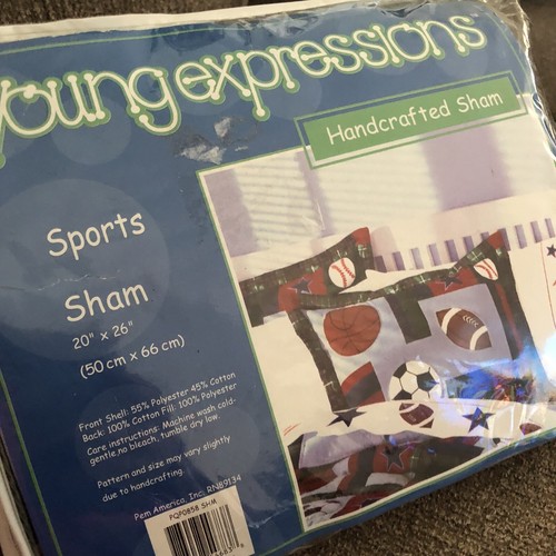 Pem America Young Expressions Handcrafted Sports 20” x 26” Sham - Picture 9 of 9