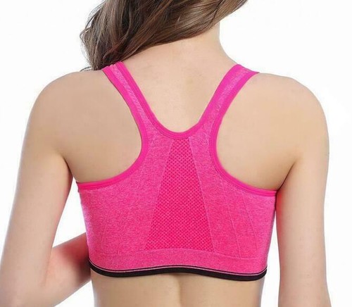 US Women Damping Sports Bra Ultimate Padded Impact Racerback Fitness Vest Yoga - Picture 45 of 156