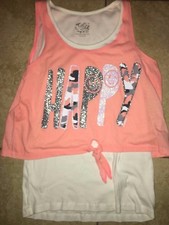 NWT Girls Hanes Layered Look Crew Neck Shirt Penguin Winter Snow Cute