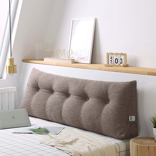 SOGA 2X 150cm Coffee Triangular Wedge Bed Pillow Headboard Backrest Bedside Tata - Picture 2 of 10
