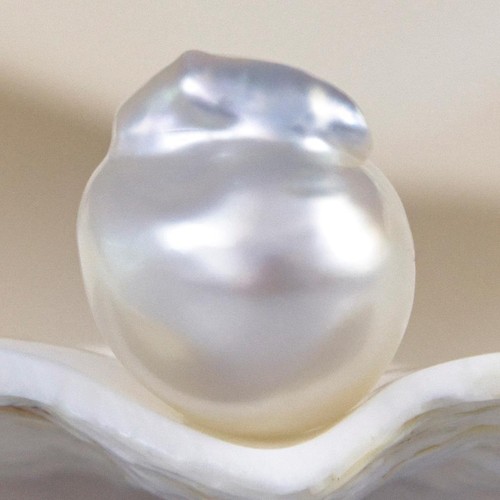 South Sea Pearl White Baroque 11.62 mm Maluku Indonesia 1.30 g undrilled - Picture 2 of 13