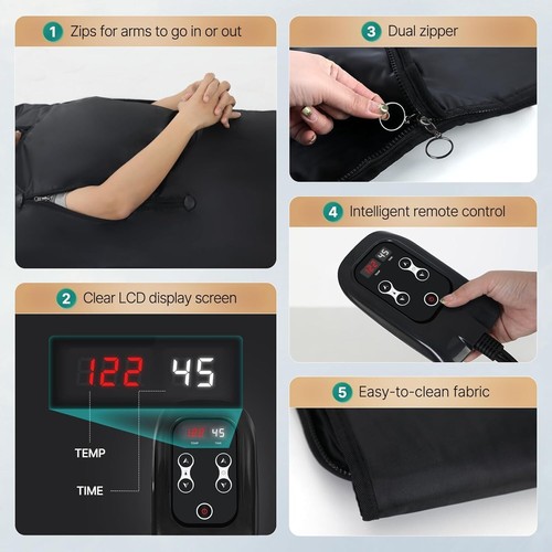 TOREAD Fast Sweating Body Shape Fitness Ferninfrarot Saunadecke zu Hause Bett - Bild 2 von 7