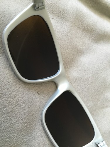 VINTAGE STYLE EYES SILVER CATEYE SUNGLASSES FRANCE MIRRORED LENSES - Picture 9 of 12