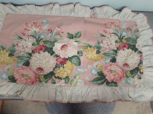 Almohada con volantes vintage Ralph Lauren Cynthia KING ROSA-Tan bonita-Algodón - Imagen 8 de 12