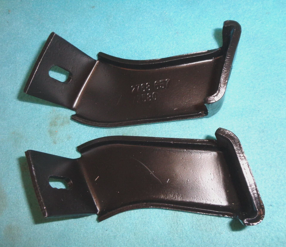 1967-69 DODGE DART REAR BUMPER END BRACKETS 1-PAIR # 2768656-7 V-NICE REFINISHED - Image 2 of 4