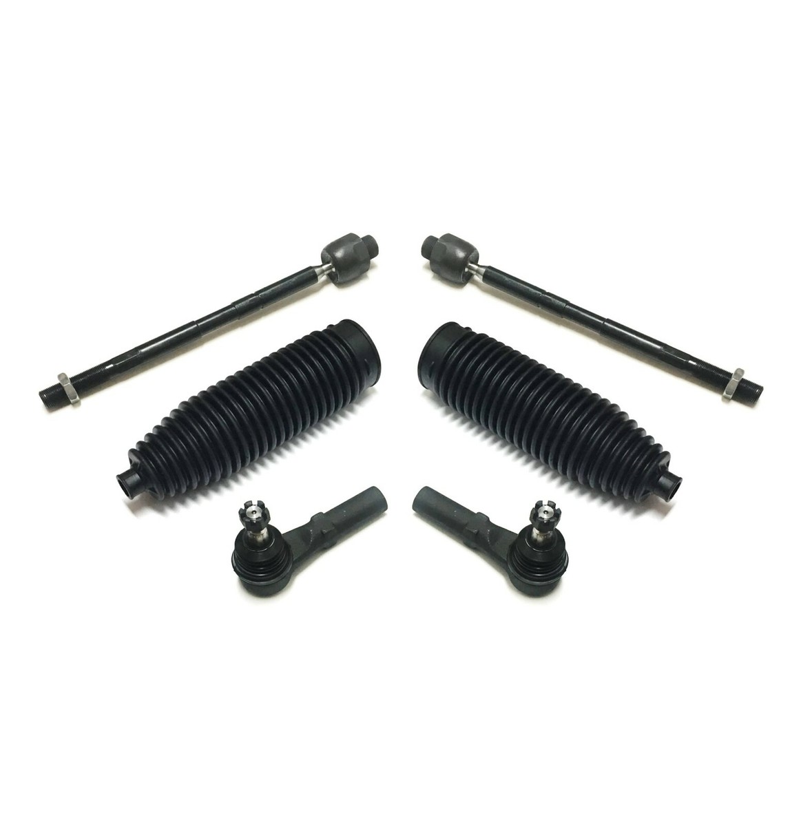6pcs Front Inner Outer Tie Rod Ends Kit Suspension Steering Tie