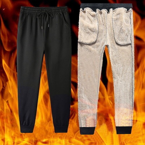 Winterhose Herren Hosen jogginghose Fleecefutter Warmhose Thermo Gefüttert - Picture 17 of 18
