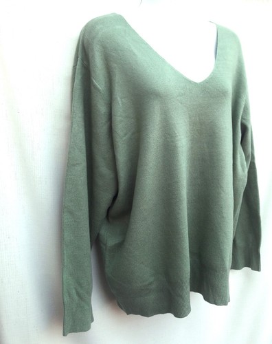 NUEVO Philosophy 2X Suéter Tejido Verde Manga Larga - Imagen 4 de 9