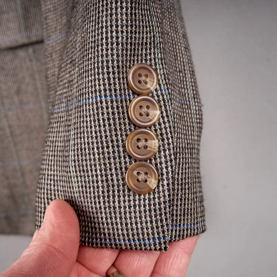 Abrigo deportivo Chaps 46L marrón tweed ventana mezcla lana Foto 4 de 4