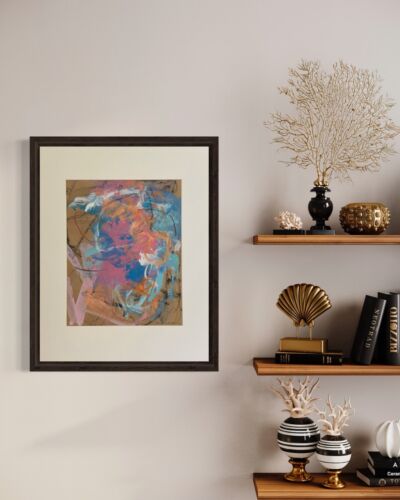 OOAK original painting artwork Contemporary Abstract Colorful Energy #10 byKatC - Picture 2 of 8