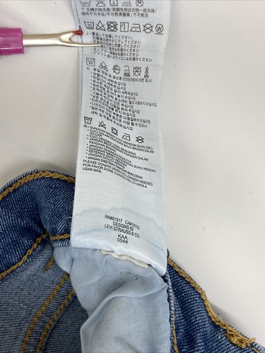 Levis 726 Flare Kids Girl Size 10 Denim Blue Jeans 24x23.5 Distressed Destoyed - Picture 11 of 11