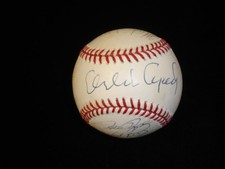 Hall of Famers and Stars Multi Signed Baseball 10 sigs w/ Cepeda Rose Spahn (2x)