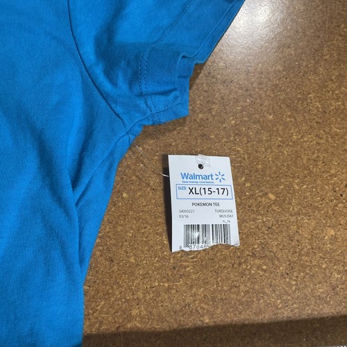 Pokemon Shirt Starters Girls Xl 15-17 Blue NWT - Picture 5 of 7
