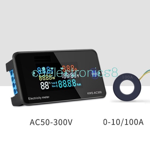 AC 50-300V Voltmeter Ammeter Power Energy Meter AC Wattmeter Electricity meter C - Picture 3 of 4