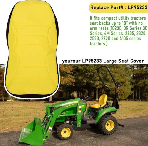 LP95233 Large 18" Compact Utility Tractor Seat Cover Fit for John Deere - Picture 2 of 7
