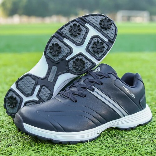 Genuine Leather Waterproof Golf Shoes Men Outdoor Comfortable Golf Walking Shoes - Picture 13 of 33