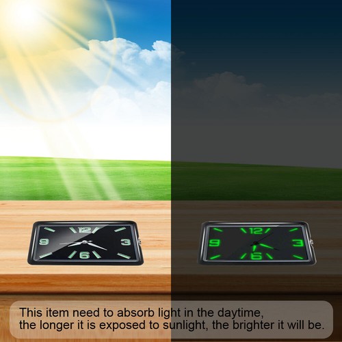 Car Clock Interior Dashboard Stick-On Watch Quartz Luminous Clock Accessories - Bild 9 von 9