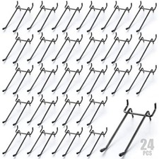 Pegboard Double Arm Peg Straight Hook Garage Storage Wall Organizer Pegboard ...