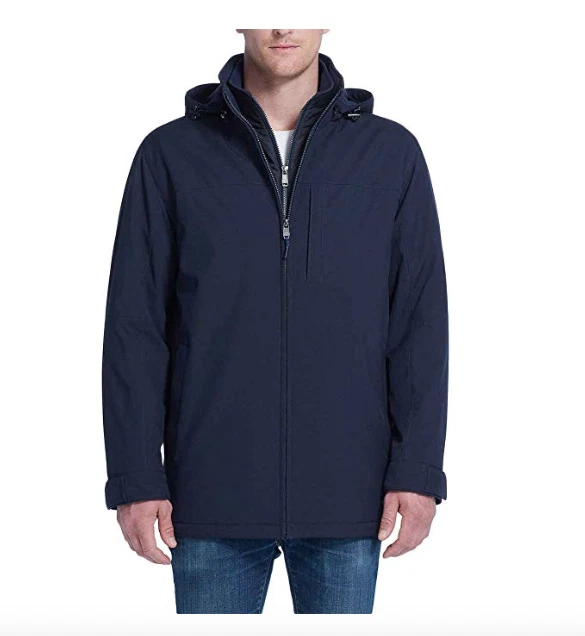 Men's Ultra Tech Men's Jacket Fleece Bib Removable Hood Medium