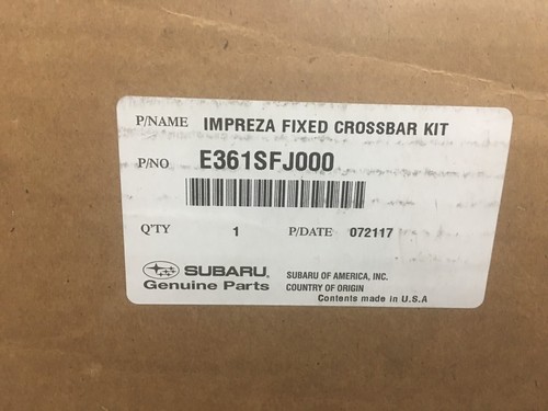 2012-2016 Subaru Impreza Fixed Roof Rack Kit Cross Bar Set E361SFJ001 Genuine oe - Picture 2 of 2
