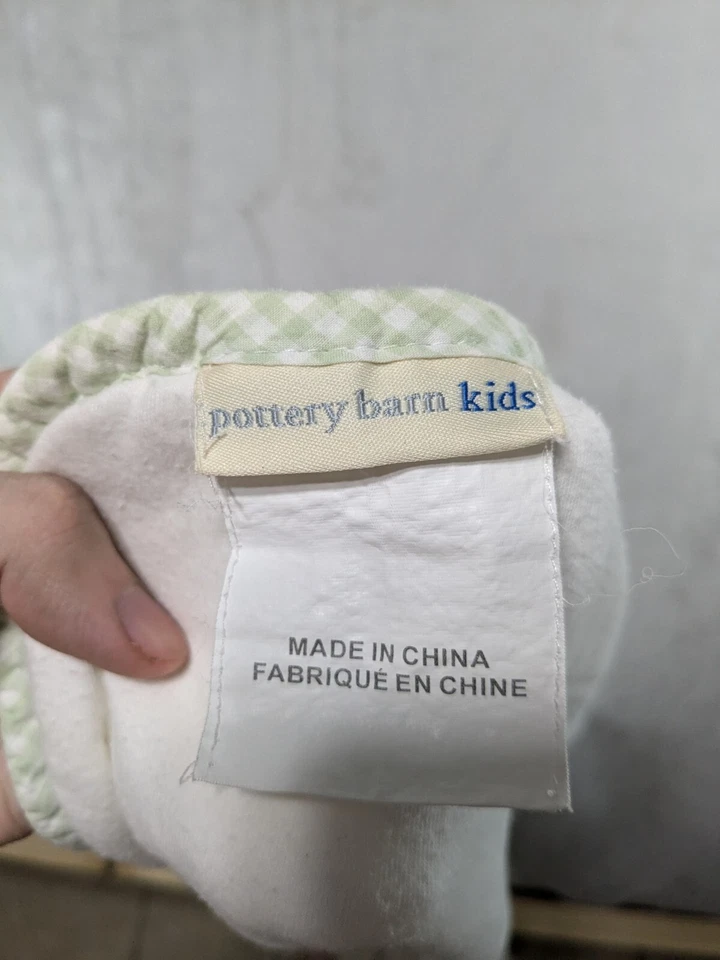 Детская стеганая кроватка/детское одеяло Pottery Barn Kids кролик жираф животное 35 дюймов x 30 дюймов - Изображение 3 из 4