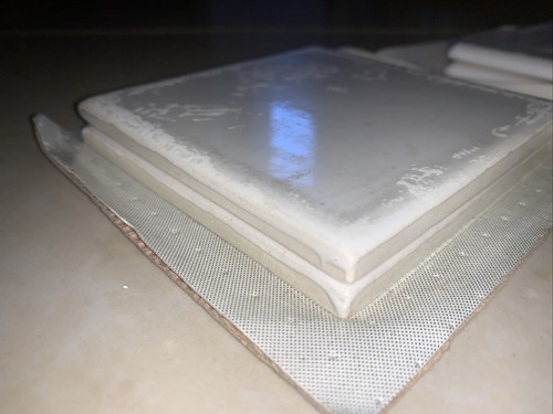 2 Pcs American Olean Corner Bullnose 4.25 x 4.25 White Gloss Tile SL10SC4449HCBP - Picture 6 of 7