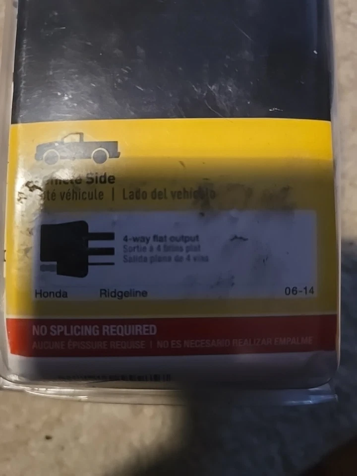 Arnés de cableado personalizado Curt 55585 plano de 4 vías para Honda Ridgeline Foto 2 de 2
