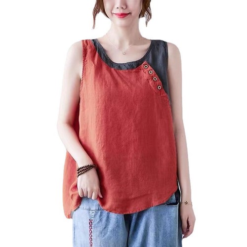 Women Summer Vest Tank Tops T-shirt Blouse Casual Holiday Sleeveless Shirt M-4XL - Picture 17 of 25