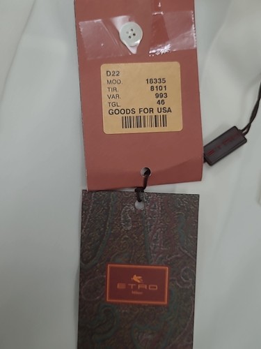 New Etro Pussy Bow Long Sleeve Silk Button Up Blouse White Sz 46 - Picture 7 of 9