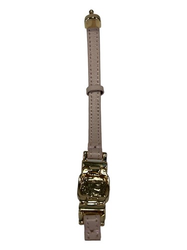 Mujeres o Niñas Pulsera Correa Rosa Vidrio Facetado Transparente Piedras Ajustes Dorados - Imagen 3 de 13