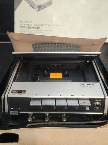 Vintage Working Sony TC-124CS Stereo Cassette-Corder Made in Japan 70s Great Con - Bild 15 von 22